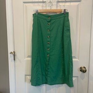 Universal Thread Green Linen Midi Skirt